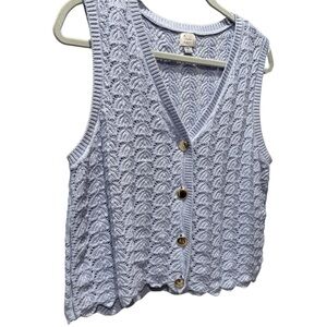 A New Day Sky Blue Knit Vest